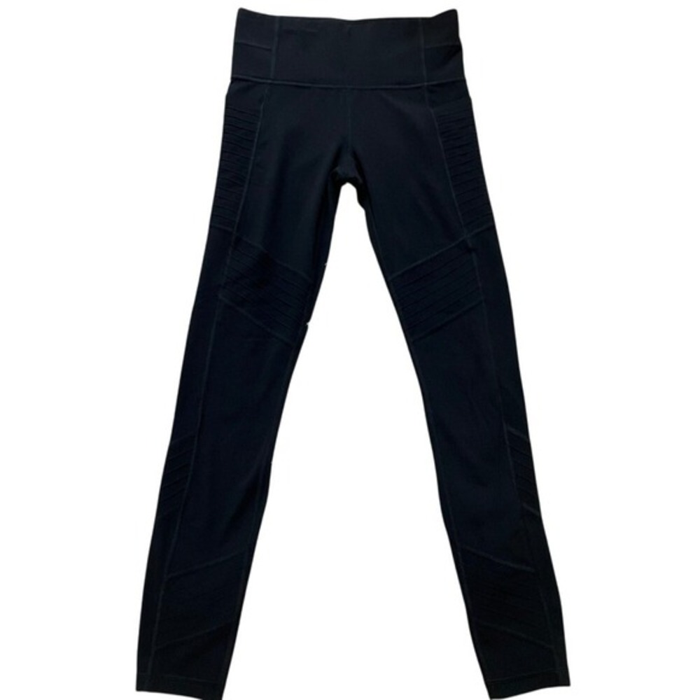 Athleta Moto‎ Black High Rise Pocket Leggings Athletic Activewear Workout Pants
